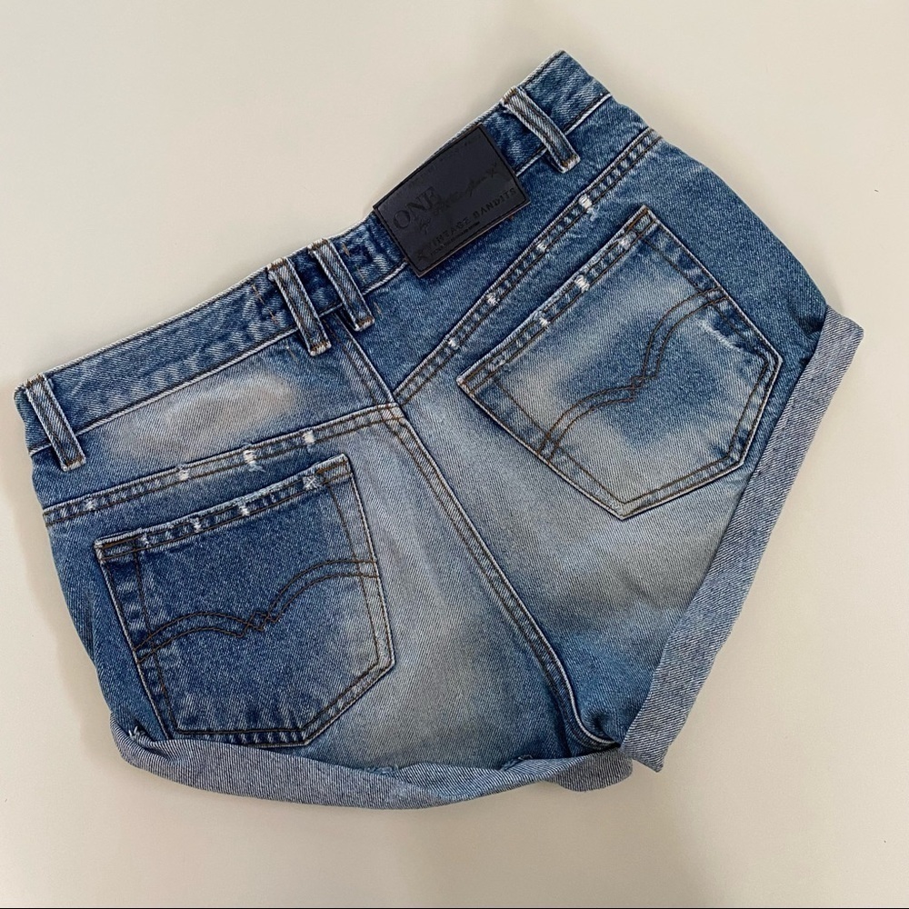 ONE Teaspoon • Vintage High waisted Bandit denim shorts - Picture 4 of 8